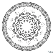 mandala Printable Coloring Nplooj Ntawv